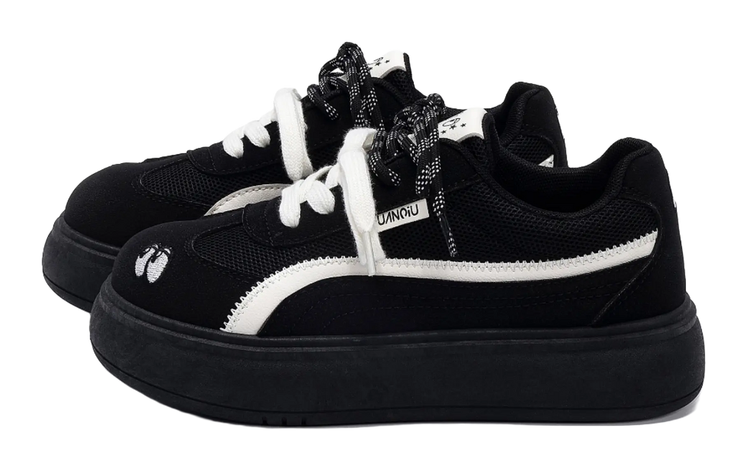 HUANQIU Coverage Lightweight Breathable Height Increasing Low top Skateboard Shoes Women's 