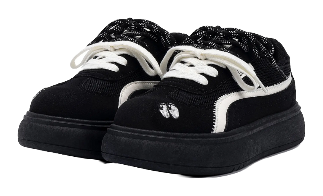 HUANQIU Coverage Lightweight Breathable Height Increasing Low top Skateboard Shoes Women's 