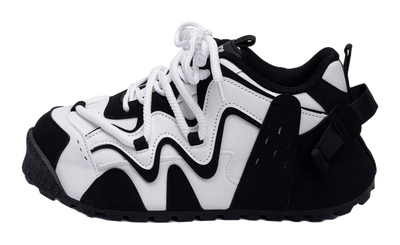 HUANQIU Coverage Lightweight Height Increasing Low top Casual Shoes Mens Black White 