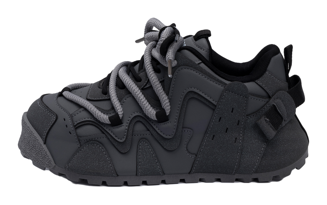 HUANQIU Coverage Lightweight Height Increasing Low top Casual Shoes Mens Black White 