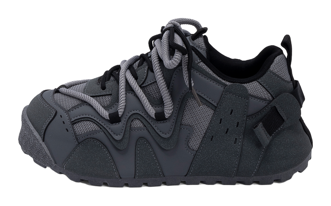 HUANQIU Coverage Lightweight Height Increasing Low top Casual Shoes Mens Black White 