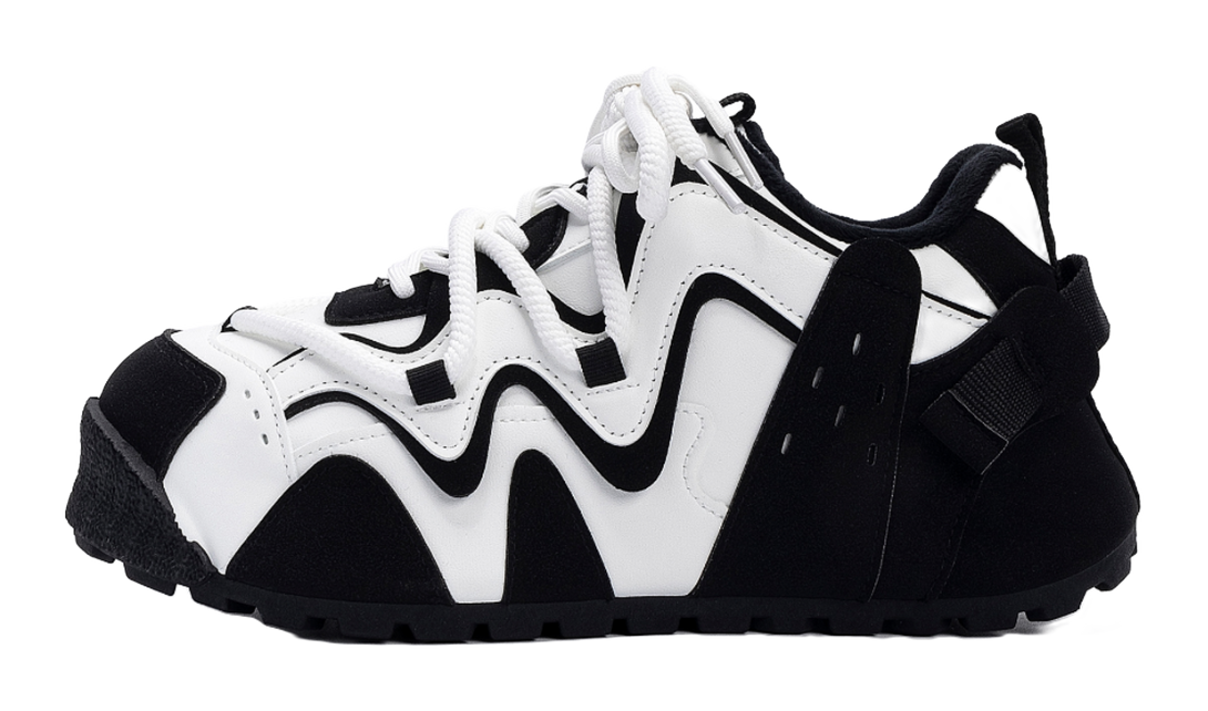 HUANQIU Coverage Lightweight Height Increasing Low top Casual Shoes Mens Black White 