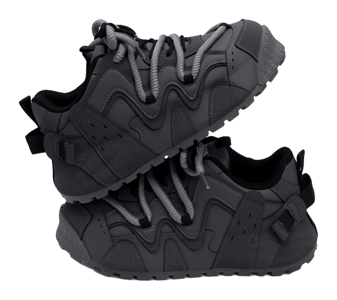 HUANQIU Coverage Lightweight Height Increasing Low top Casual Shoes Mens Black White 