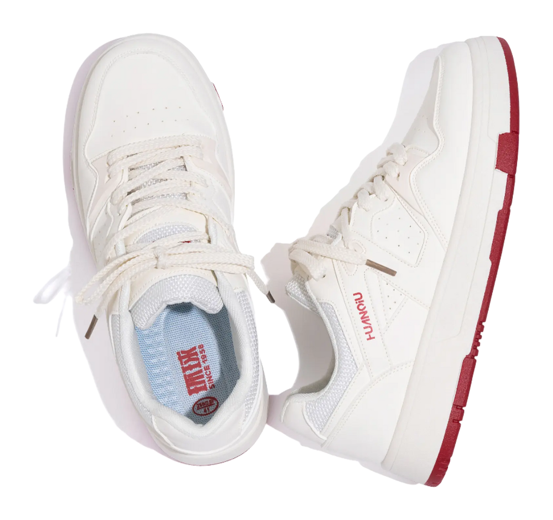 HUANQIU Coverage Lightweight Height Increasing Low top Skateboard Shoes Unisex 