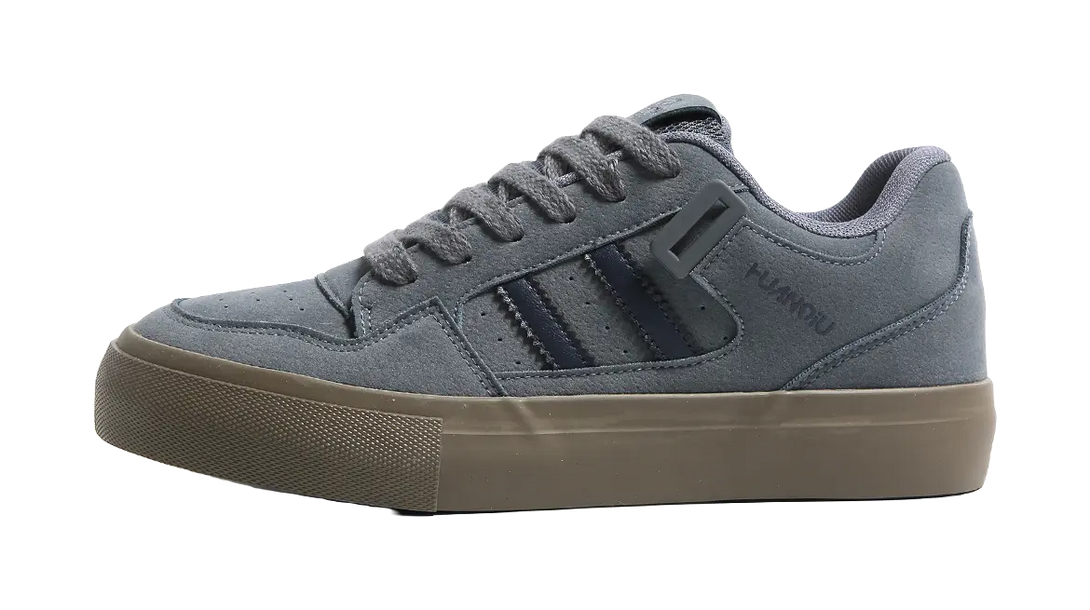 HUANQIU Coverage Slip Resistant Cushioning Abrasion Resistant Low top Skateboard Shoes Men's Blue 