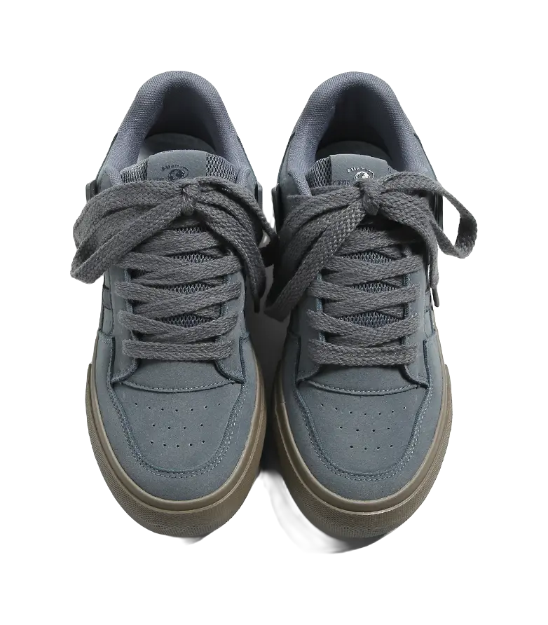 HUANQIU Coverage Slip Resistant Cushioning Abrasion Resistant Low top Skateboard Shoes Men's Blue 