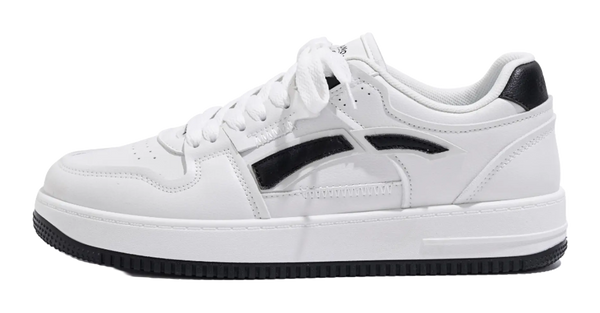 HUANQIU Coverage, Breathable, Height Increasing Low top Skateboard Shoes Men's White Black 