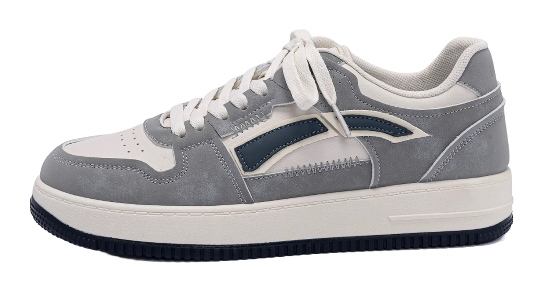 HUANQIU Coverage, Breathable, Height Increasing Low top Skateboard Shoes Men's White Black 