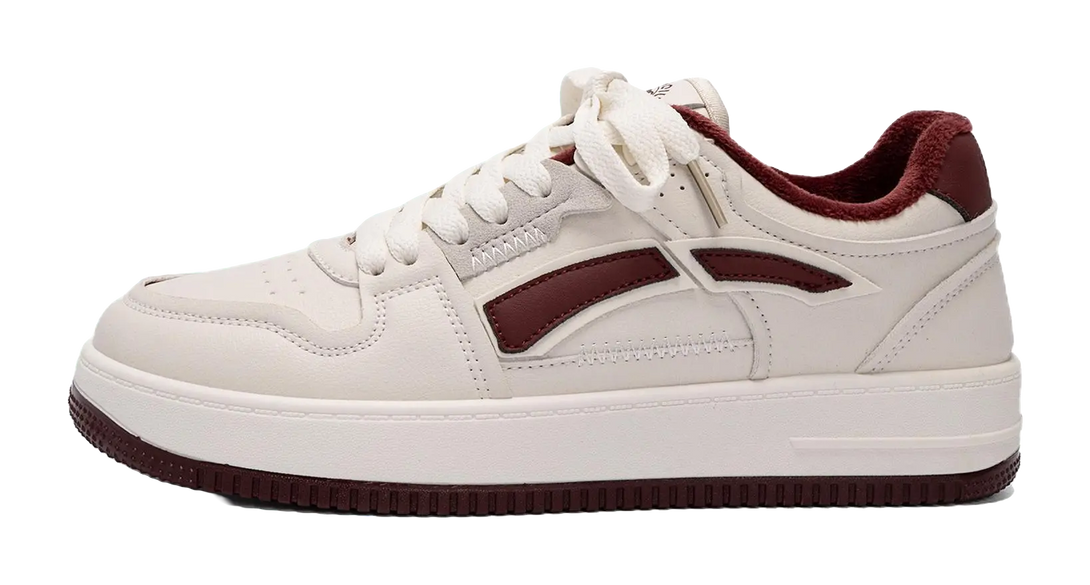 HUANQIU Coverage, Breathable, Height Increasing Low top Skateboard Shoes Men's White Black 