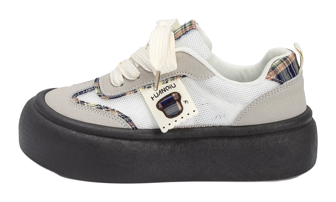 HUANQIU Coverage, Cushioning, Lightweight, Breathable, Height Increasing Low top Skateboard Shoes Women's 