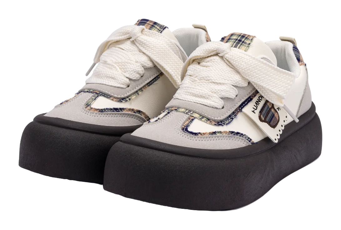 HUANQIU Coverage, Cushioning, Lightweight, Breathable, Height Increasing Low top Skateboard Shoes Women's 