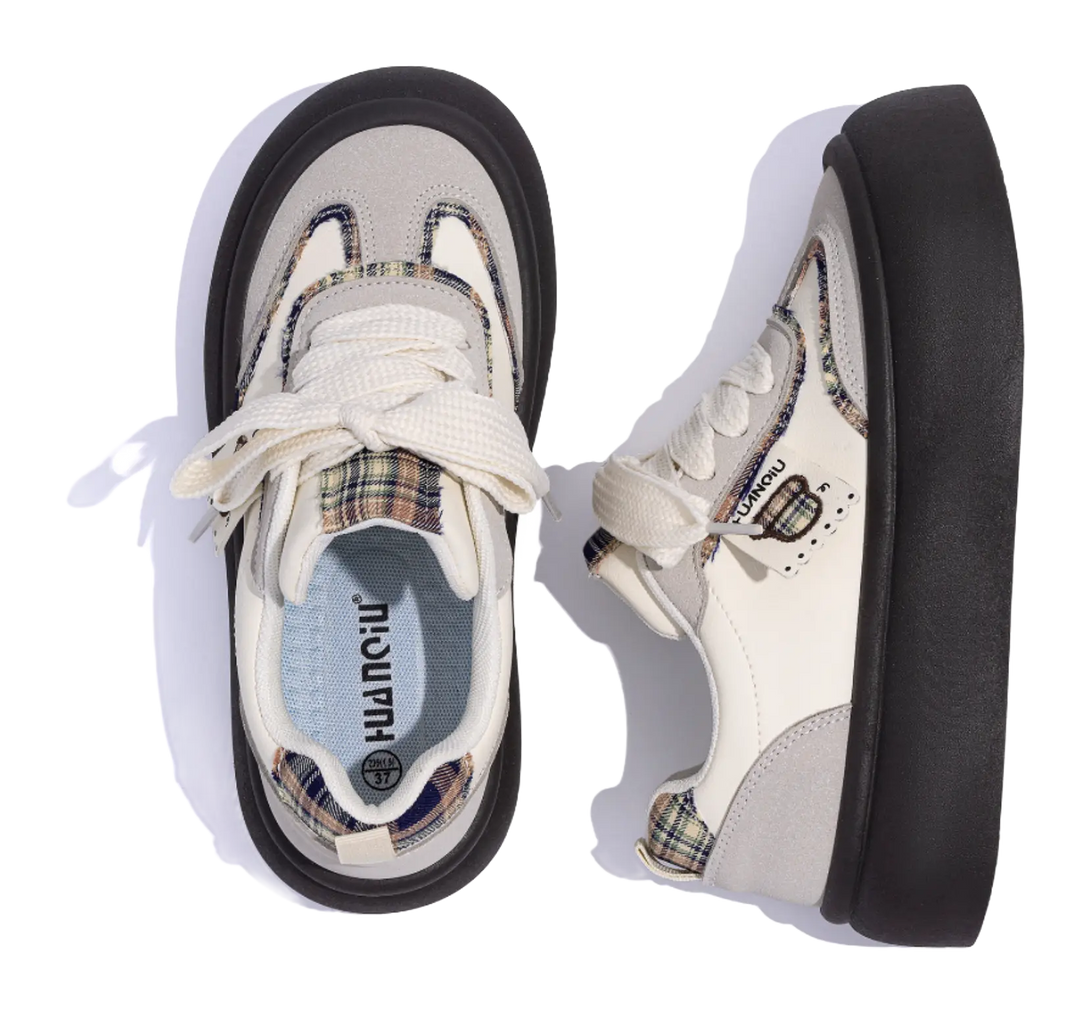 HUANQIU Coverage, Cushioning, Lightweight, Breathable, Height Increasing Low top Skateboard Shoes Women's 