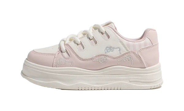HUANQIU Cushioning, Abrasion Resistant, Height Increasing Low top Skateboard Shoes Women's Beige Pink 