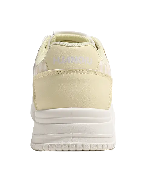 HUANQIU Cushioning, Abrasion Resistant, Height Increasing Low top Skateboard Shoes Women's Beige Yellow 