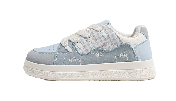 HUANQIU Cushioning, Lightweight, Breathable Low Top Skateboard Shoes Women's Blue 