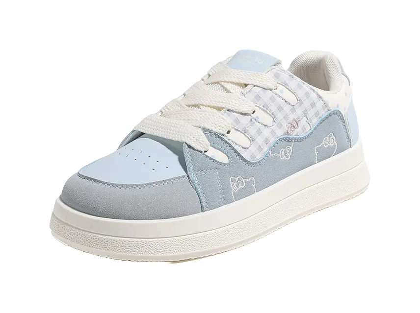 HUANQIU Cushioning, Lightweight, Breathable Low Top Skateboard Shoes Women's Blue 