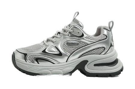 HUANQIU Cushioning, Slip Resistant, Abrasion Resistant, Breathable, Height Increasing Low top Chunky Sneakers Women's  VJSNEAKER