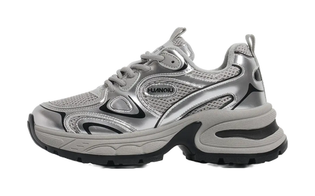 HUANQIU Cushioning, Slip Resistant, Abrasion Resistant, Breathable, Height Increasing Low top Chunky Sneakers Women's  VJSNEAKER