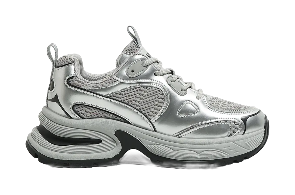 HUANQIU Cushioning, Slip Resistant, Abrasion Resistant, Breathable, Height Increasing Low top Chunky Sneakers Women's  VJSNEAKER