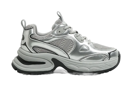 HUANQIU Cushioning, Slip Resistant, Abrasion Resistant, Breathable, Height Increasing Low top Chunky Sneakers Women's  VJSNEAKER