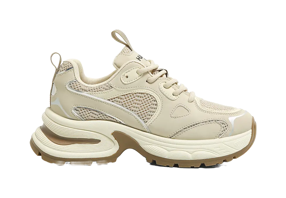 HUANQIU Cushioning, Slip Resistant, Abrasion Resistant, Breathable, Height Increasing Low top Chunky Sneakers Women's  VJSNEAKER