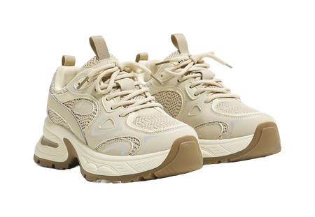 HUANQIU Cushioning, Slip Resistant, Abrasion Resistant, Breathable, Height Increasing Low top Chunky Sneakers Women's  VJSNEAKER