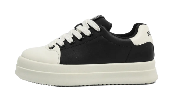 HUANQIU Cushioning, Wear Resistant Low top Skateboard Shoes Men's Black White 