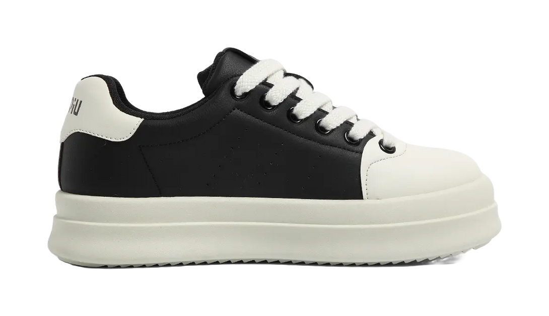 HUANQIU Cushioning, Wear Resistant Low top Skateboard Shoes Men's Black White 