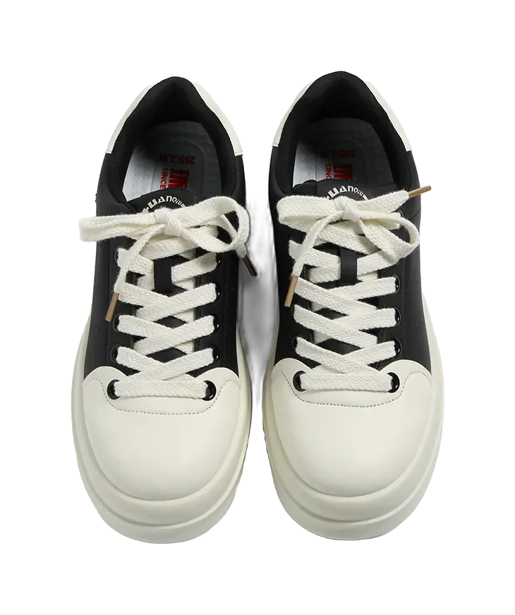 HUANQIU Cushioning, Wear Resistant Low top Skateboard Shoes Men's Black White 