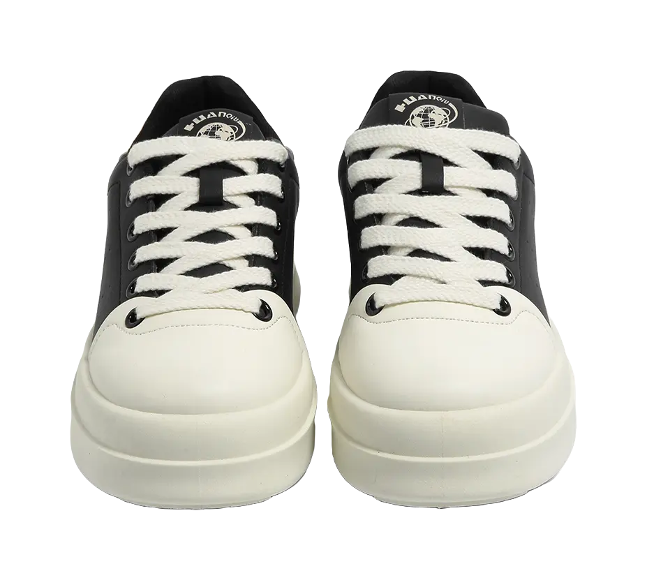 HUANQIU Cushioning, Wear Resistant Low top Skateboard Shoes Men's Black White 