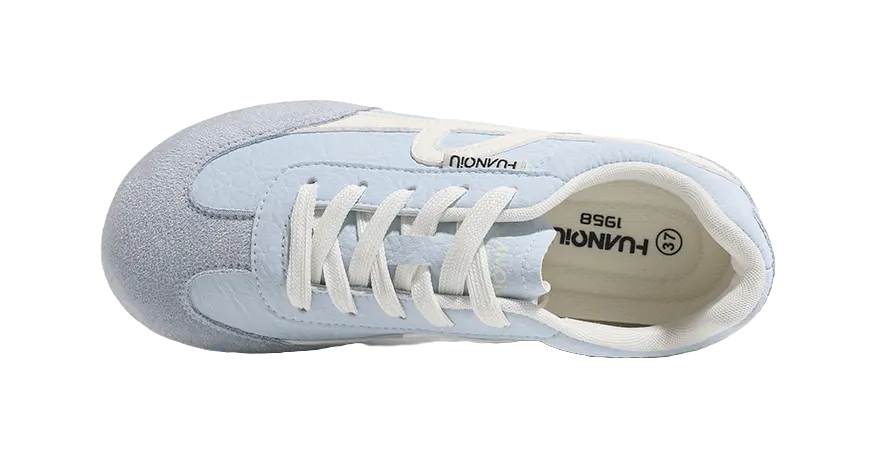 HUANQIU Cushioning, Wear Resistant Low top Skateboard Shoes Women's Blue 