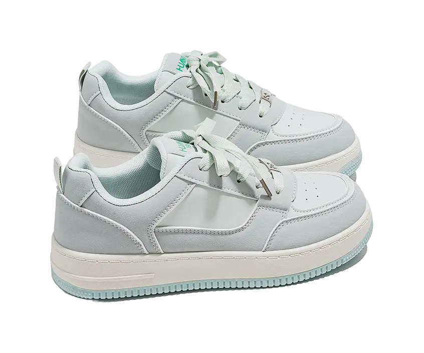 HUANQIU Durable Lightweight And Breathable Low-Top Skateboard Shoes Women's Lake Blue 