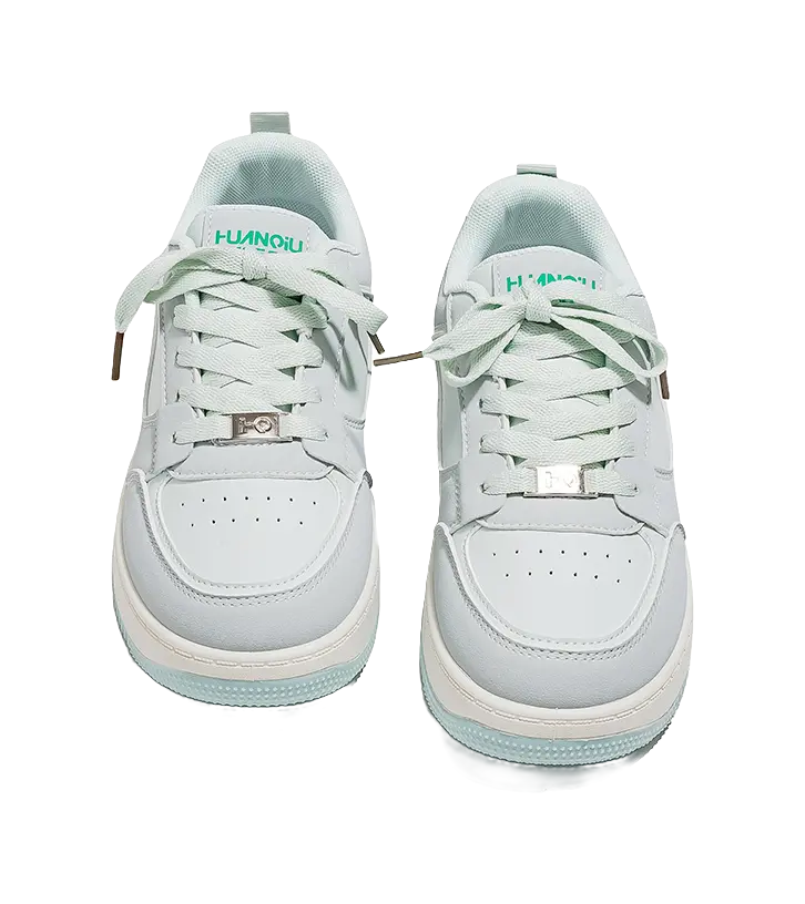 HUANQIU Durable Lightweight And Breathable Low-Top Skateboard Shoes Women's Lake Blue 