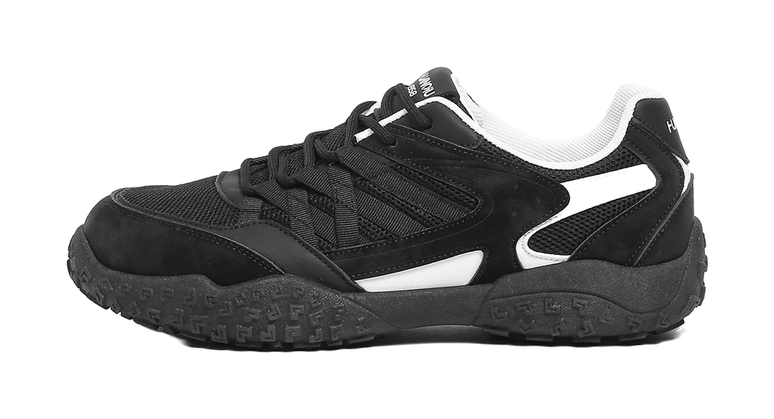 HUANQIU Height Increasing Abrasion Resistant Breathable Low top Casual Shoes Men's Black 