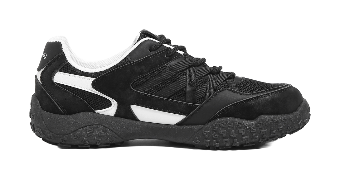HUANQIU Height Increasing Abrasion Resistant Breathable Low top Casual Shoes Men's Black 