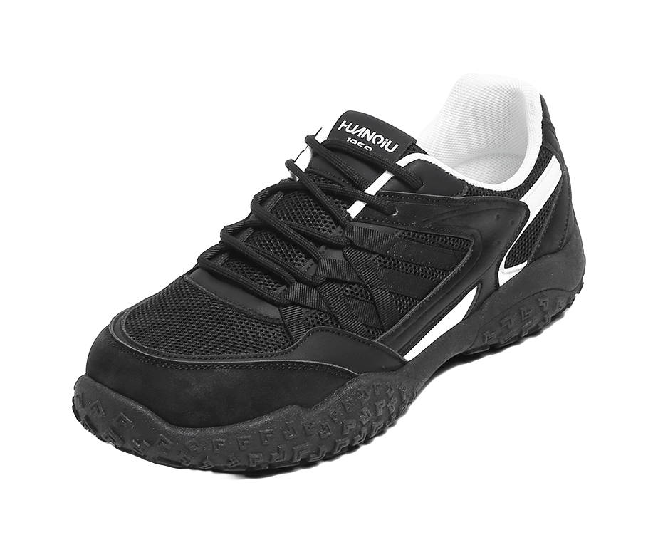 HUANQIU Height Increasing Abrasion Resistant Breathable Low top Casual Shoes Men's Black 