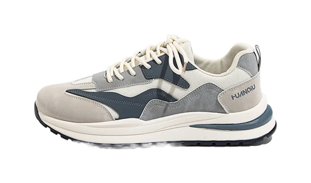 HUANQIU Low top Casual Shoes Mens Beige Blue  vjsneaker.com