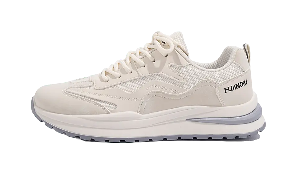 HUANQIU Low top Casual Shoes Mens Beige Blue  vjsneaker.com