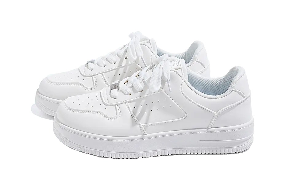 HUANQIU Low top Skateboard Shoes Women's White 