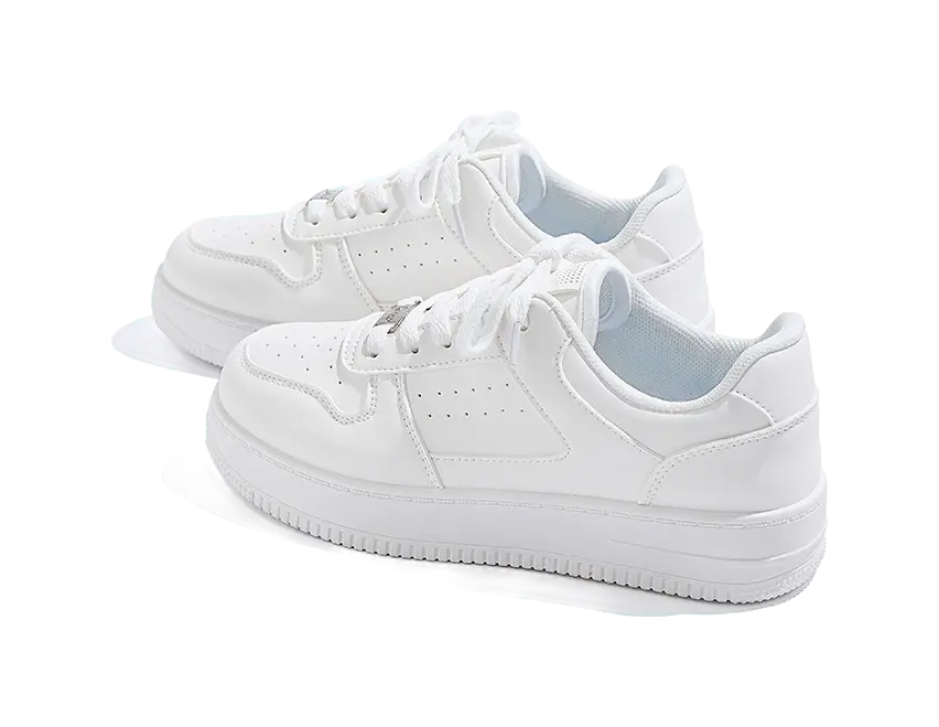 HUANQIU Low top Skateboard Shoes Women's White 