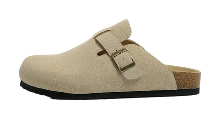 HUANQIU Quiet Abrasion Resistant Slip Resistant Closed Toe Slippers Mens Brown  VJSNEAKER