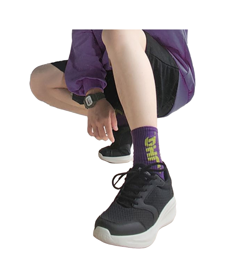 HUANQIU Running Shoes Men's Low top Black 