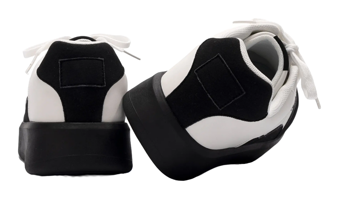 HUANQIU Slip Resistant Abrasion Resistant Low top Skateboard Shoes Men's White Black 