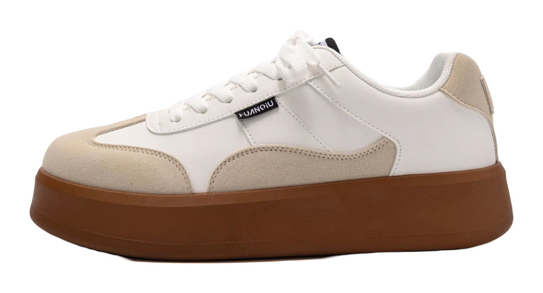 HUANQIU Slip Resistant Abrasion Resistant Low top Skateboard Shoes Men's White Black 