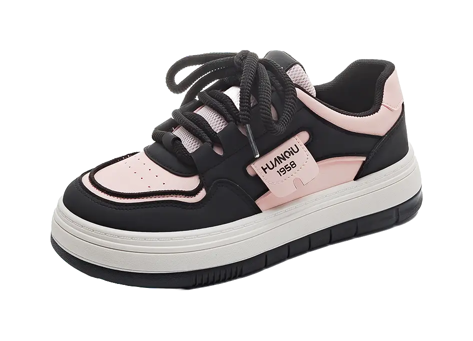 HUANQIU Slip Resistant Abrasion Resistant Low top Skateboard Shoes Women's 