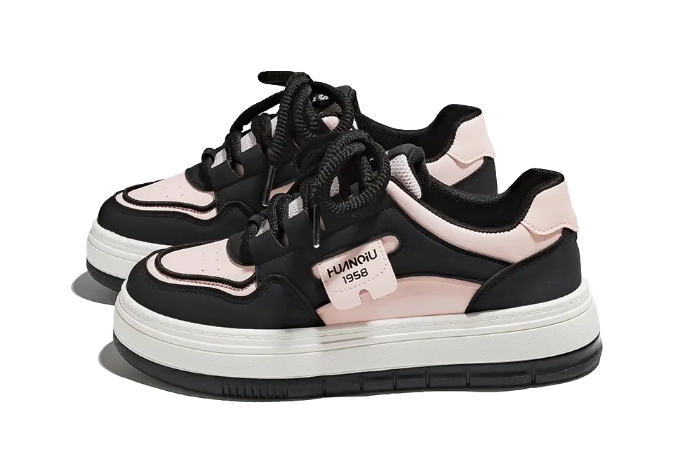 HUANQIU Slip Resistant Abrasion Resistant Low top Skateboard Shoes Women's 