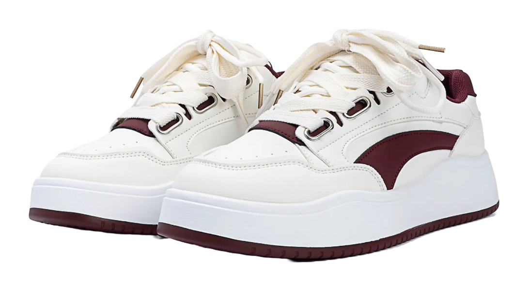 HUANQIU Slip Resistant Lightweight Height Increasing Low top Skateboard Shoes Men's Beige Black 