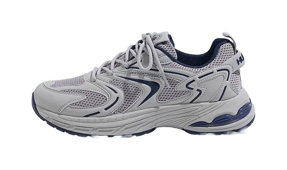 HUANQIU Slip Resistant Low top Chunky Sneakers Men's Gray  VJSNEAKER