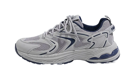 HUANQIU Slip Resistant Low top Chunky Sneakers Men's Gray  VJSNEAKER