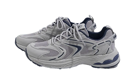 HUANQIU Slip Resistant Low top Chunky Sneakers Men's Gray  VJSNEAKER